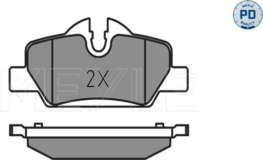 Meyle 025 259 8016/PD - Тормозные колодки, дисковые, комплект autospares.lv