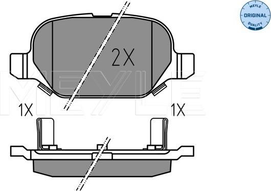 Meyle 025 254 1014 - Тормозные колодки, дисковые, комплект autospares.lv