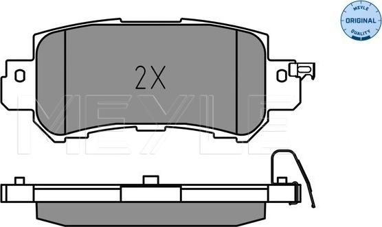 Meyle 025 255 4014 - Тормозные колодки, дисковые, комплект autospares.lv