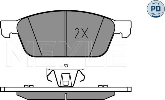 Meyle 025 255 5518/PD - Тормозные колодки, дисковые, комплект autospares.lv