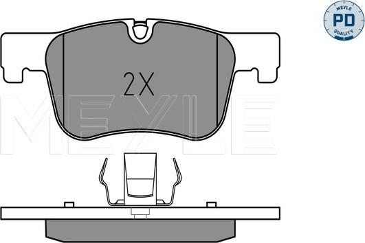 Meyle 025 255 0618/PD - Тормозные колодки, дисковые, комплект autospares.lv