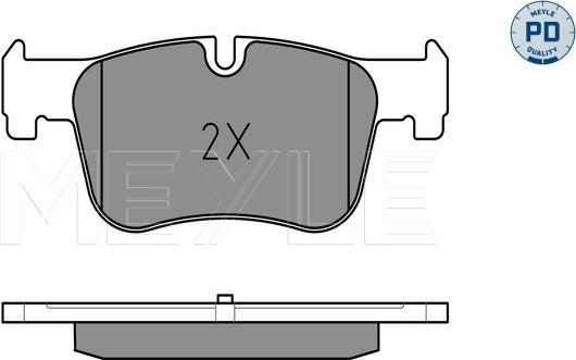 Meyle 025 255 0618/PD - Тормозные колодки, дисковые, комплект autospares.lv