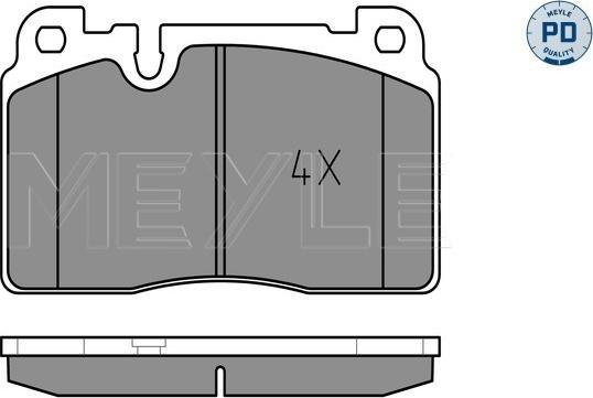 Meyle 025 256 4316/PD - Тормозные колодки, дисковые, комплект autospares.lv