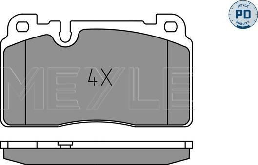 Meyle 025 256 4317/PD - Тормозные колодки, дисковые, комплект autospares.lv