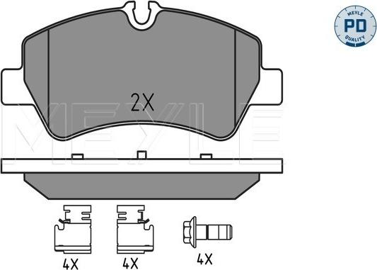 Meyle 025 256 0418/PD - Тормозные колодки, дисковые, комплект autospares.lv