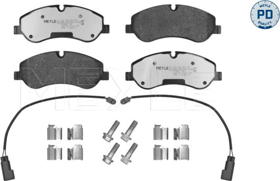 Meyle 025 256 0217/PD - Тормозные колодки, дисковые, комплект autospares.lv