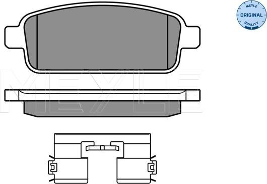 Meyle 025 250 9616/W - Тормозные колодки, дисковые, комплект autospares.lv