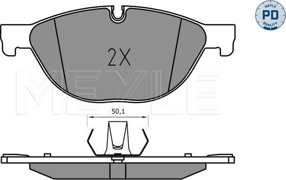 Meyle 025 250 4519/PD - Тормозные колодки, дисковые, комплект autospares.lv