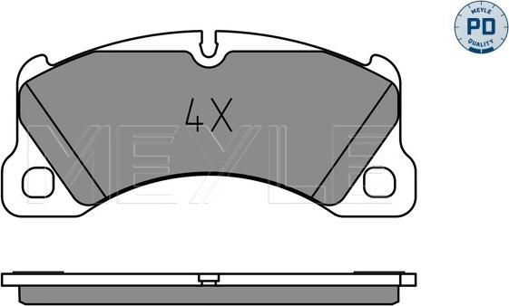 Meyle 025 250 0717/PD - Тормозные колодки, дисковые, комплект autospares.lv