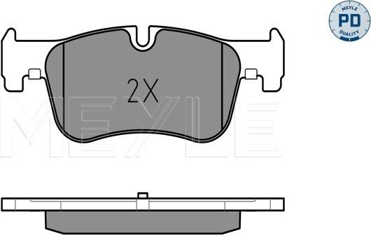 Meyle 025 250 1418/PD - Тормозные колодки, дисковые, комплект autospares.lv