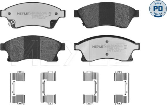 Meyle 025 250 3118/PD - Тормозные колодки, дисковые, комплект autospares.lv