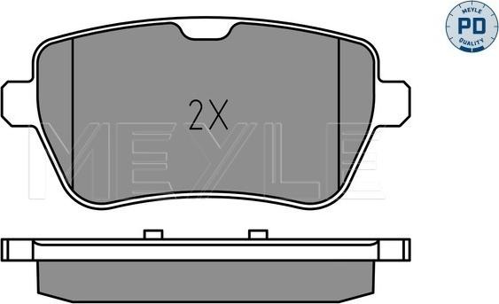 Meyle 025 250 7119/PD - Тормозные колодки, дисковые, комплект autospares.lv