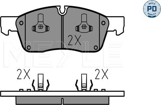 Meyle 025 251 9021/PD - Тормозные колодки, дисковые, комплект autospares.lv