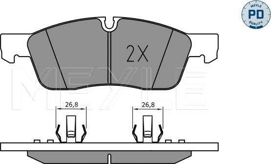 Meyle 025 251 9219/PD - Тормозные колодки, дисковые, комплект autospares.lv