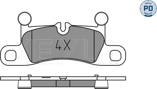 Meyle 025 251 4316/PD - Тормозные колодки, дисковые, комплект autospares.lv