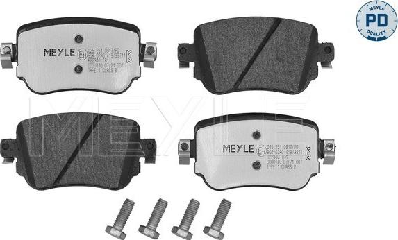 Meyle 025 251 0917/PD - Тормозные колодки, дисковые, комплект autospares.lv