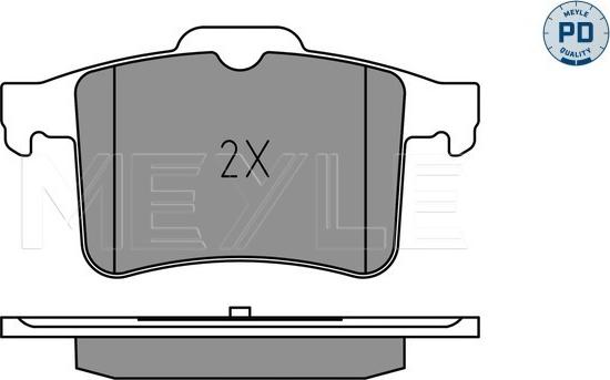 Meyle 025 251 1416/PD - Тормозные колодки, дисковые, комплект autospares.lv