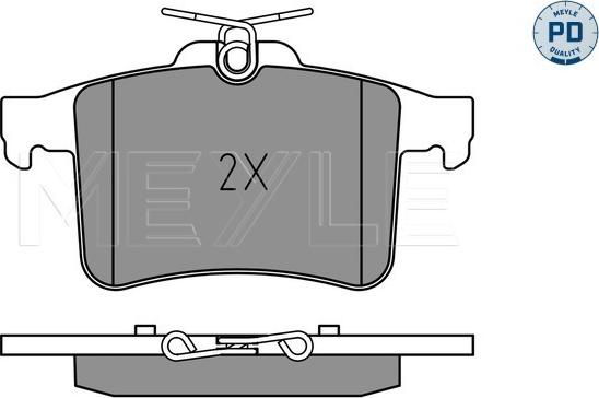 Meyle 025 251 1416/PD - Тормозные колодки, дисковые, комплект autospares.lv