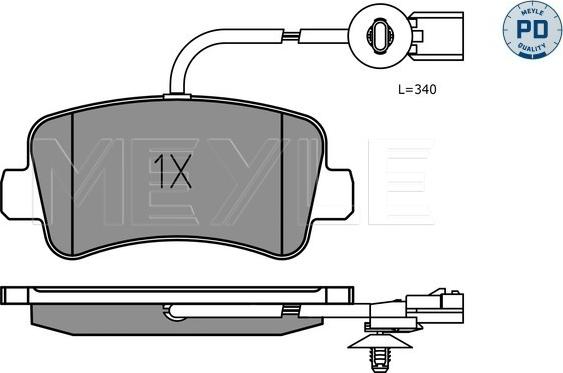 Meyle 025 251 1218/PD - Тормозные колодки, дисковые, комплект autospares.lv