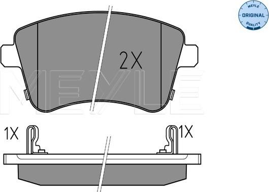 Meyle 025 251 8419/W - Тормозные колодки, дисковые, комплект autospares.lv