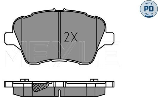 Meyle 025 251 3417/PD - Тормозные колодки, дисковые, комплект autospares.lv