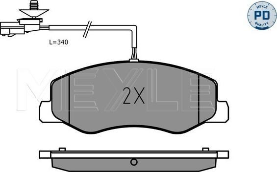 Meyle 025 251 7218/PD - Тормозные колодки, дисковые, комплект autospares.lv