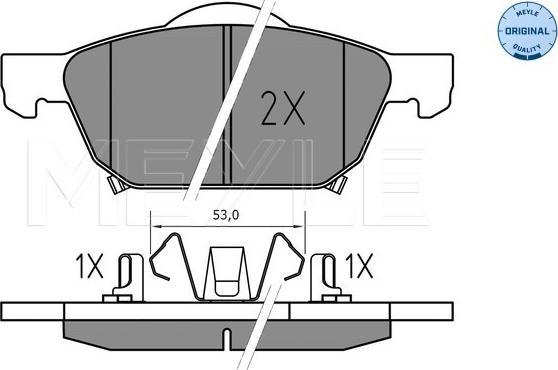 Meyle 025 258 0417 - Тормозные колодки, дисковые, комплект autospares.lv