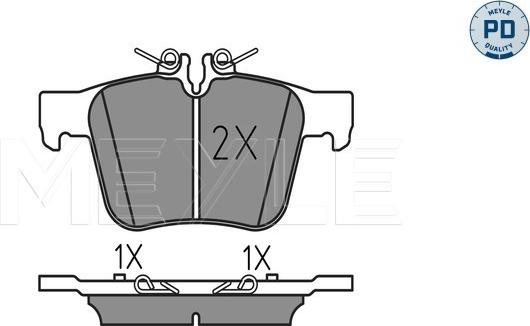 Meyle 025 253 5416/PD - Тормозные колодки, дисковые, комплект autospares.lv