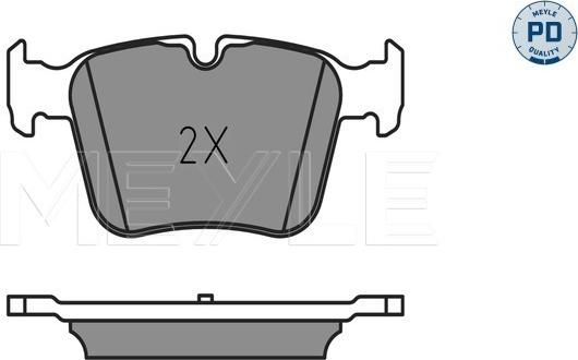 Meyle 025 253 5416/PD - Тормозные колодки, дисковые, комплект autospares.lv