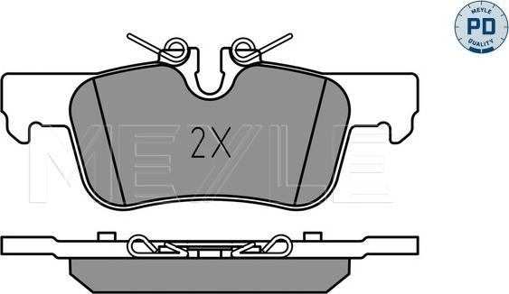 Meyle 025 253 3116/PD - Тормозные колодки, дисковые, комплект autospares.lv