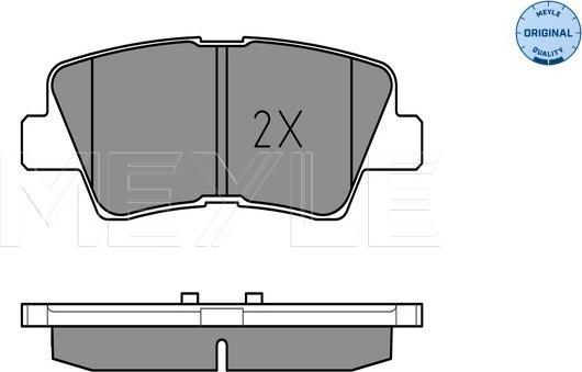 Meyle 025 253 3715/W - Тормозные колодки, дисковые, комплект autospares.lv