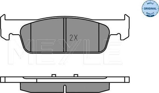 Meyle 025 257 3817 - Тормозные колодки, дисковые, комплект autospares.lv