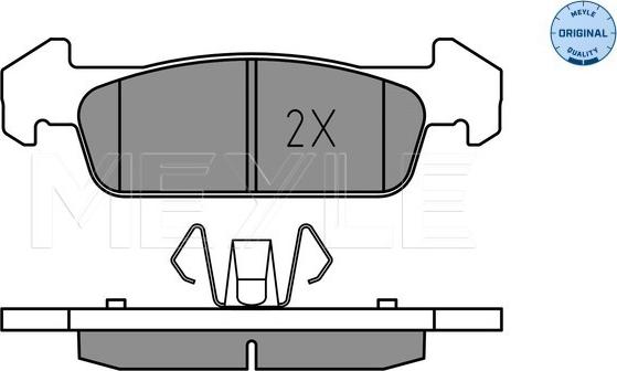 Meyle 025 257 3817 - Тормозные колодки, дисковые, комплект autospares.lv