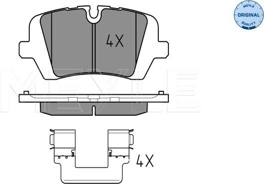 Meyle 025 257 2016 - Тормозные колодки, дисковые, комплект autospares.lv