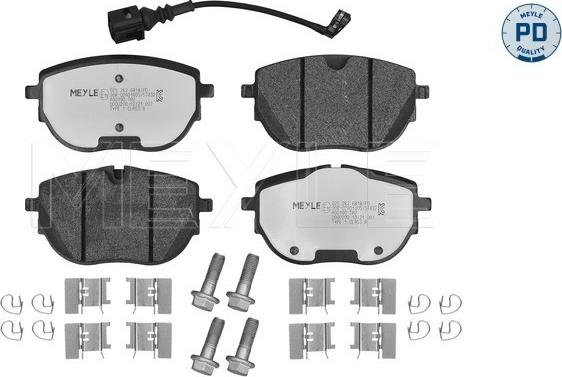 Meyle 025 262 6818/PD - Тормозные колодки, дисковые, комплект autospares.lv