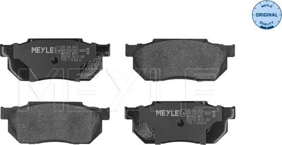 Meyle 025 209 5915 - Тормозные колодки, дисковые, комплект autospares.lv