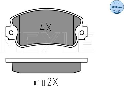 Meyle 025 209 5018/W - Тормозные колодки, дисковые, комплект autospares.lv