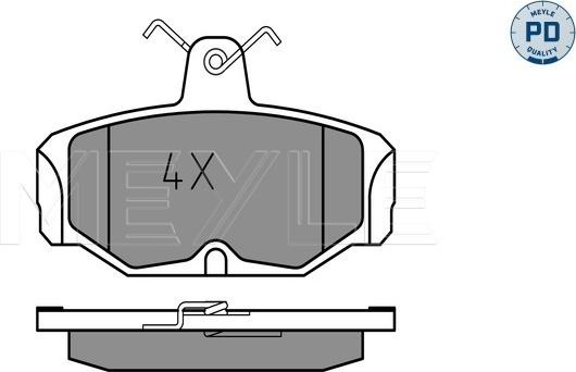 Meyle 025 209 8113/PD - Тормозные колодки, дисковые, комплект autospares.lv