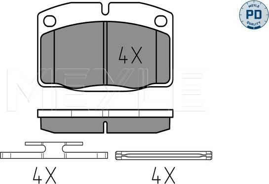 Meyle 025 209 3915/PD - Тормозные колодки, дисковые, комплект autospares.lv