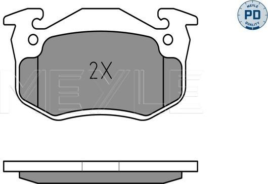 Meyle 025 209 7311/PD - Тормозные колодки, дисковые, комплект autospares.lv