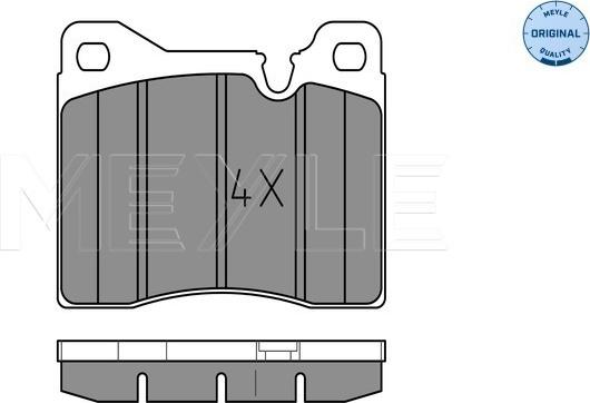 Meyle 025 204 3715 - Тормозные колодки, дисковые, комплект autospares.lv