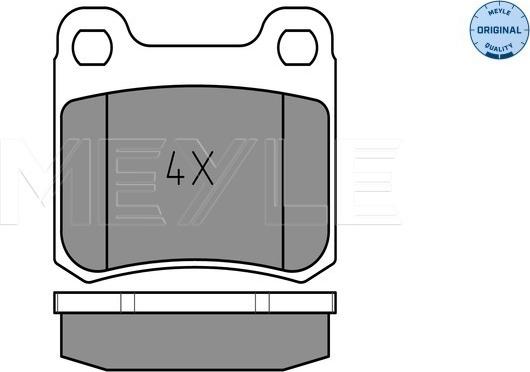 Meyle 025 206 8715 - Тормозные колодки, дисковые, комплект autospares.lv