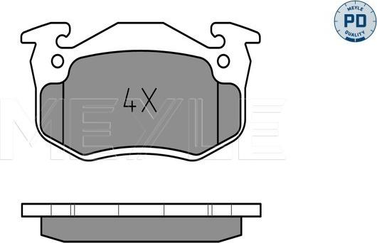 Meyle 025 206 3415/PD - Тормозные колодки, дисковые, комплект autospares.lv