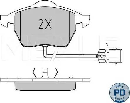 Meyle 025 206 7619/PD - Тормозные колодки, дисковые, комплект autospares.lv