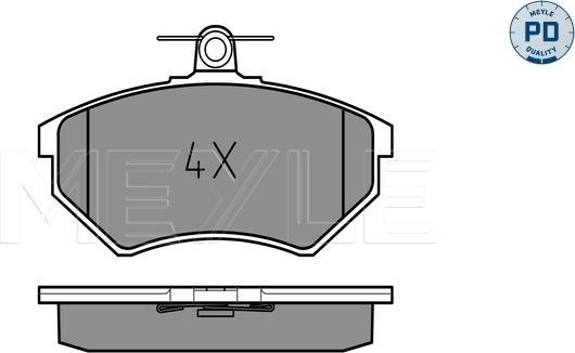 Meyle 025 201 6819/PD - Тормозные колодки, дисковые, комплект autospares.lv