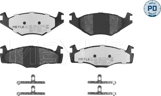 Meyle 025 208 8719/PD - Тормозные колодки, дисковые, комплект autospares.lv