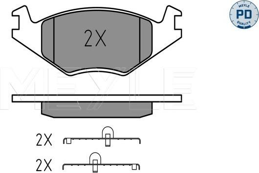 Meyle 025 208 8717/PD - Тормозные колодки, дисковые, комплект autospares.lv