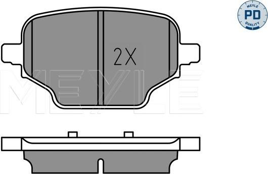 Meyle 025 207 6417/PD - Тормозные колодки, дисковые, комплект autospares.lv