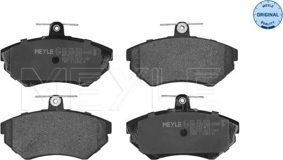 Meyle 025 219 4519 - Тормозные колодки, дисковые, комплект autospares.lv