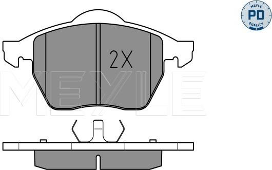 Meyle 025 219 1119/PD - Тормозные колодки, дисковые, комплект autospares.lv